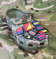 Croc / clog / water shoe - novelty charm / gem / jibbitz logo customise your TRF DZ insignia regiment