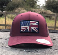 Colour Flag patch - UK / US - stitched cap Hat Flexfit yupoong multicam Camouflage classic trucker style snapback - flag