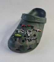 Croc / clog / water shoe - novelty charm / gem / jibbitz logo customise your gun footwear here - Novelty Gun AK47 / SLR / SA80 / L96