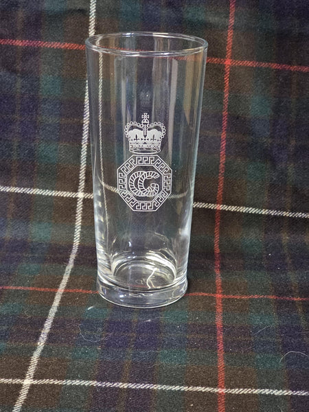 HM Coastguard - Engraved Contemporary Slim Conical Pint Glass 570ml - Free Engraving / Your Design engraved sandblast