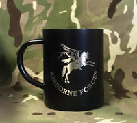 Airborne Forces - Engraved Stainless Steel Black Powder Coated Thermal Mug / Cup 400ml | Army | UKSF