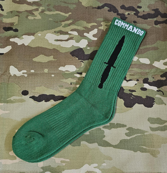 Commando Socks - Only for commandos -cotton crew sock -novelty socks in regimental colours