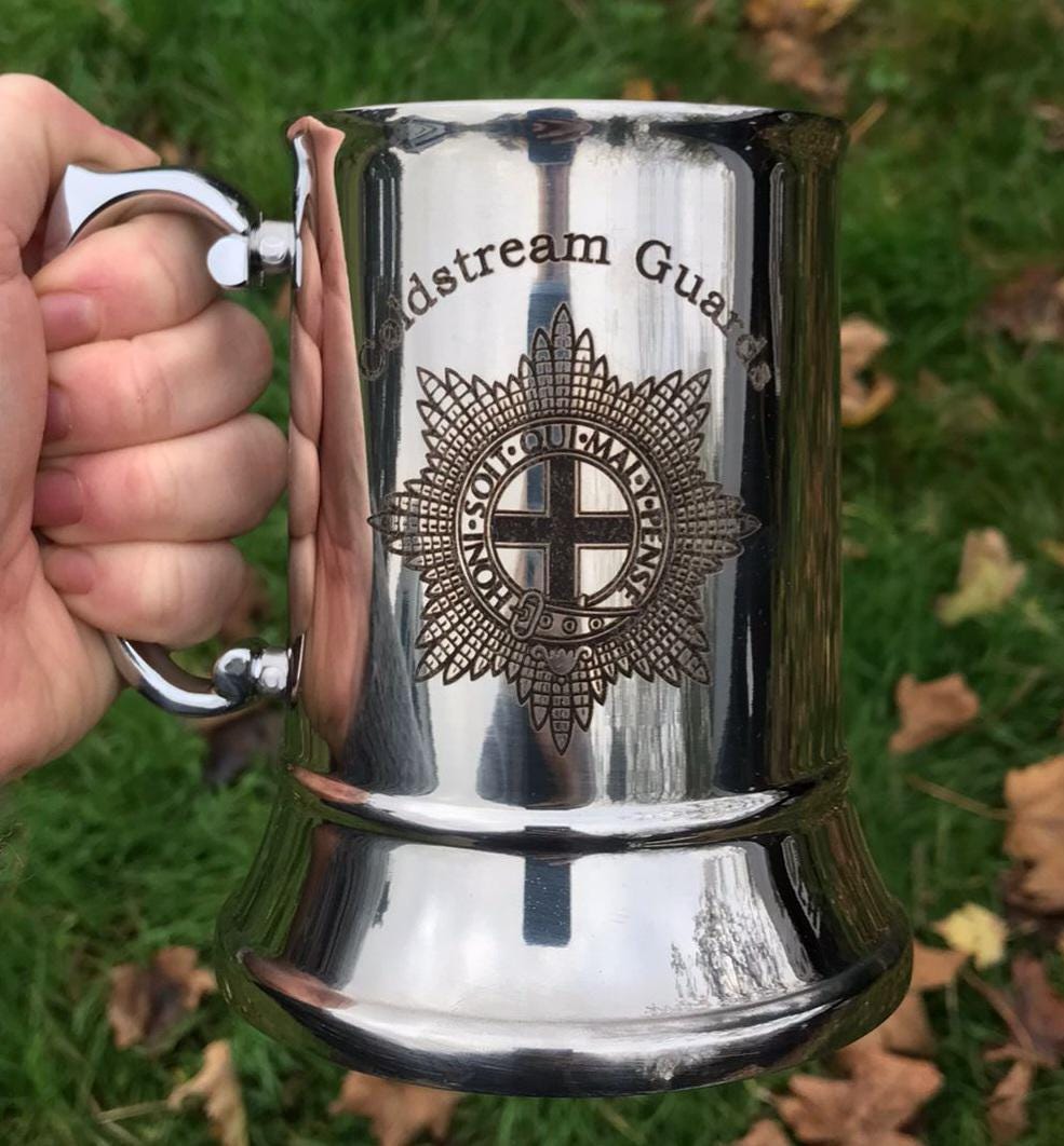 Coldstream Guards / Engraved Stainless Steel Tankard | Army | Military | Personalised Gift For Him | Household Division