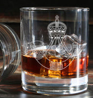 Rifles Regiment - Engraved Tumbler Whiskey Tumbler Glass 330ml - we can do any design - low ball / old fashioned style - Chosen Man