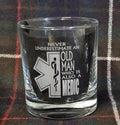 Never Underestimate an old man who is also a Medic - Engraved Whiskey Tumbler Glass 330ml - paramedic