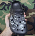 clog / water shoe novelty charm / gem / logo fun funny joke anti social