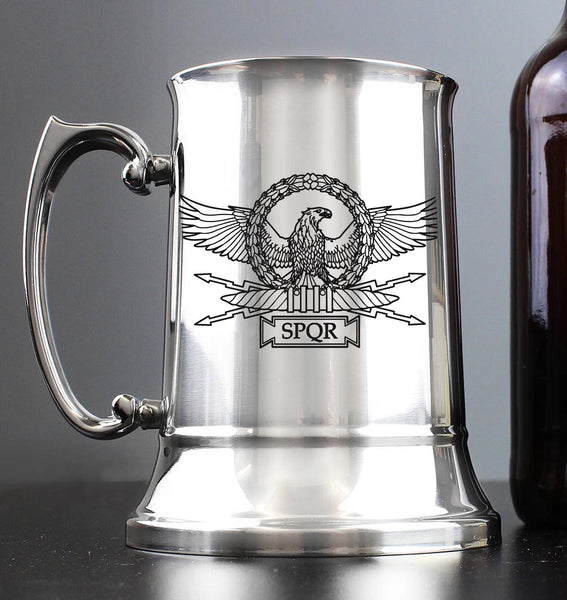 SPQR Roman Empire / Senate rome/ Engraved Stainless Steel Tankard | Army | Military | Personalised Gift For Him