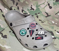 clog / water shoe - novelty charm / gem / logo army commando 29 cdo ra 59 cdo re