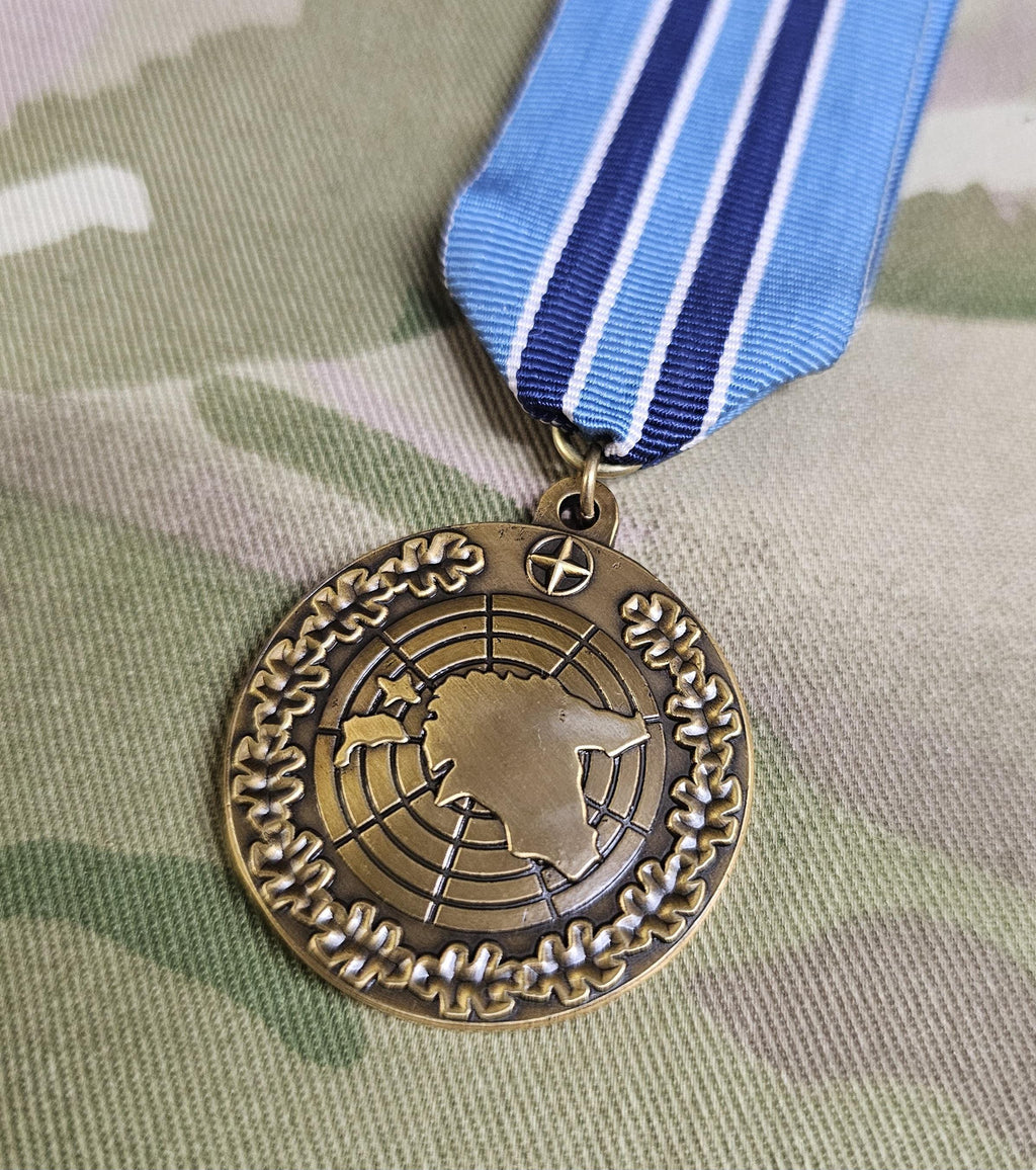 NATO KAITSEL / Estonia (Op Cabrit) Full size replica Medal / mess dress / british army