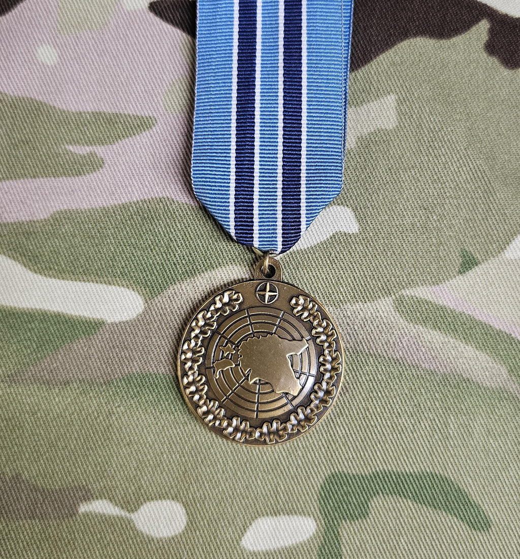NATO KAITSEL / Estonia (Op Cabrit) Full size replica Medal / mess dress / british army
