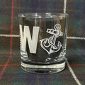 W Anchor / Joke Funny - Engraved Tumbler Whiskey Tumbler Glass 330ml - we can do any design -old fashioned
