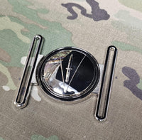 British Army All Arms Commando Stable Belt Buckle - Locket Style - durable nickel plated