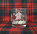 Never Underestimate an old man who is also a Diver - Engraved Whiskey Tumbler Glass 330ml - we can engrave any design -