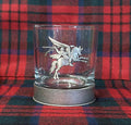 Pegasus / Bellerophon / airborne forces - Metal 2D Logo / Motif Tumbler Whiskey Tumbler Glass 330ml old fashioned style