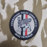 British Military Army Navy RAF woven 80mm dia circle patch / badge Op Herrick banner Telic