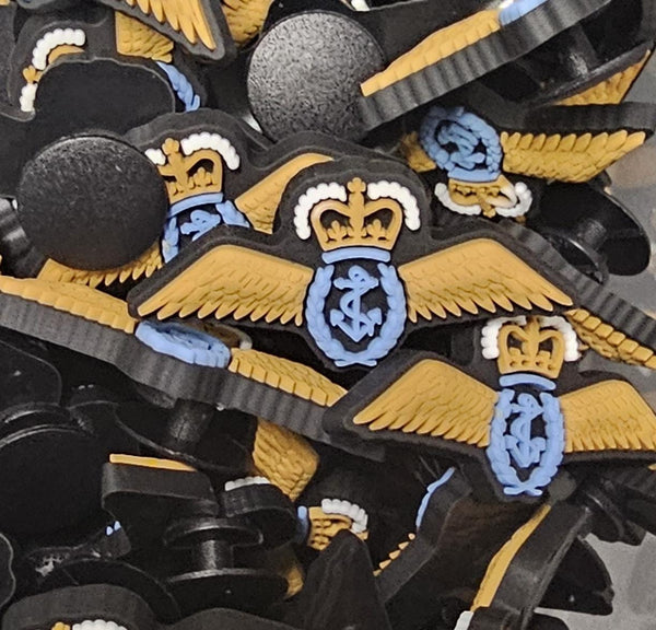 Royal Navy Fleet Air Arm Air Pilot Wing - Shoe charm - clog / water shoe - novelty charm / gem / logo