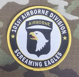 Airborne patch woven 80mm dia circle patch / badge - d day / 101st / 82nd / market garden