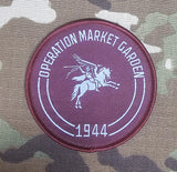 Airborne patch woven 80mm dia circle patch / badge - d day / 101st / 82nd / market garden