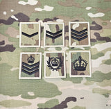 Helmet rank patch 4cmx5cm multicam / mtp variant British Military Army Navy RAF patch / badge