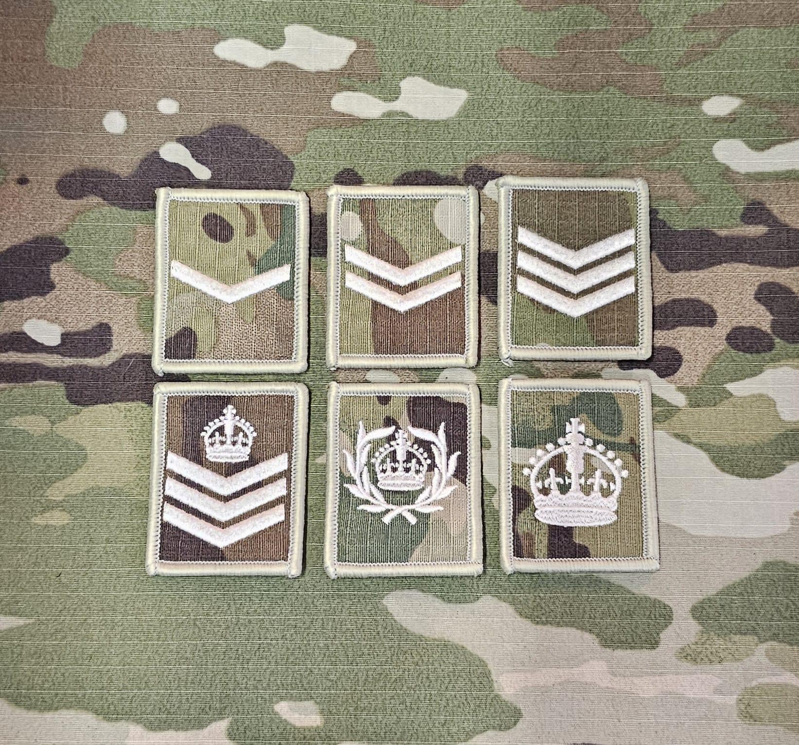 Helmet rank patch 4cmx5cm multicam / mtp variant British Military Army Navy RAF patch / badge
