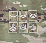 Helmet rank patch 4cmx5cm multicam / mtp variant British Military Army Navy RAF patch / badge