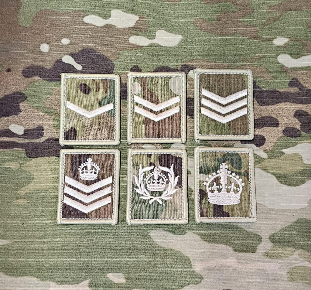 Helmet rank patch 4cmx5cm multicam / mtp variant British Military Army Navy RAF patch / badge