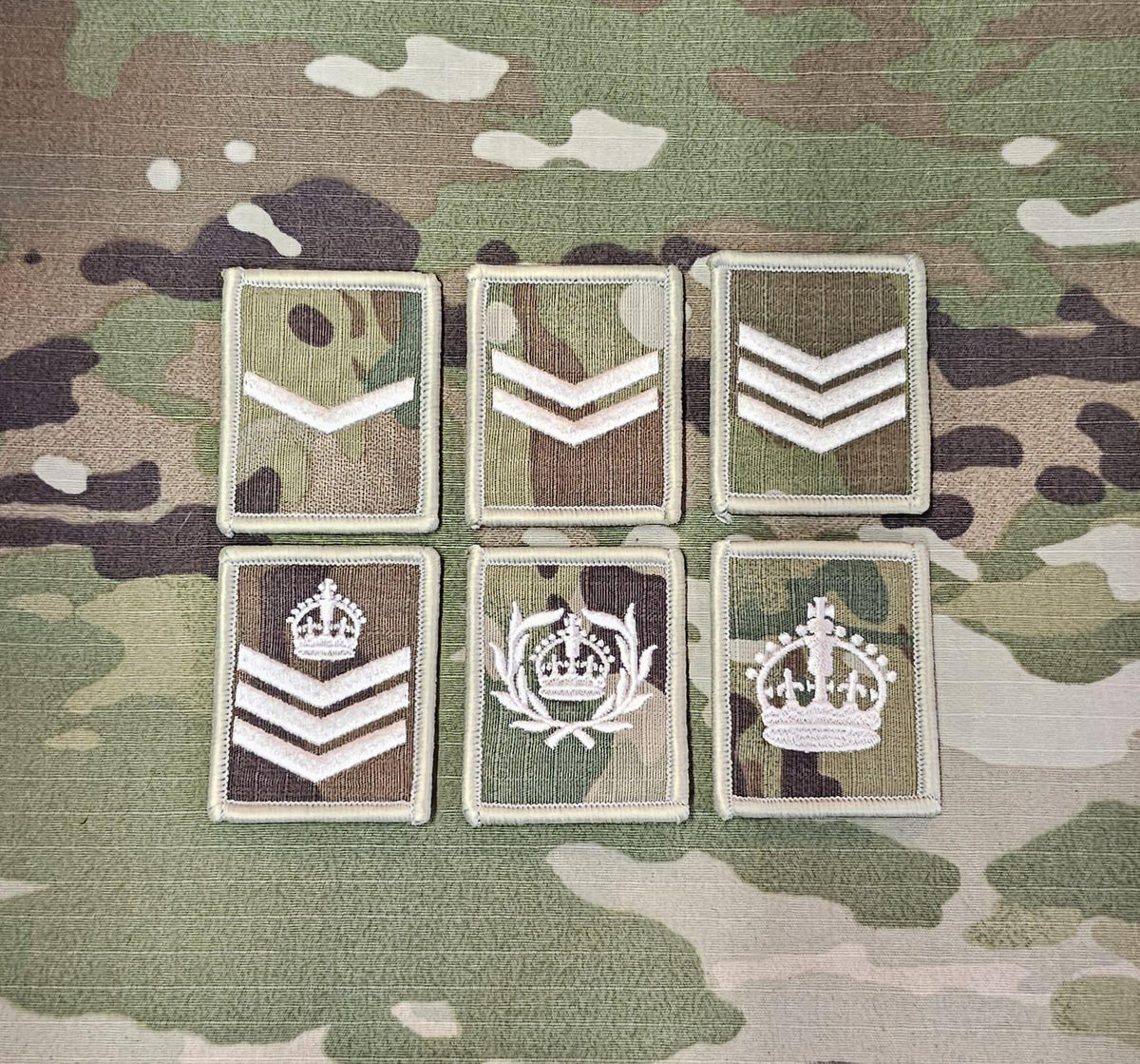 Helmet rank patch 4cmx5cm multicam / mtp variant British Military Army Navy RAF patch / badge