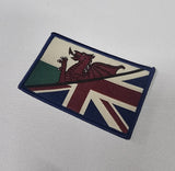 England / N Ireland / Wales / Scotland half Flag woven Badge Patch 50mm x 80mm flag vintage style velcro welsh Irish UK union jack
