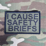50mm x 80mm Patch Badge - i cause safety briefs - morale patch - tacti-cool - tactical - airsoft