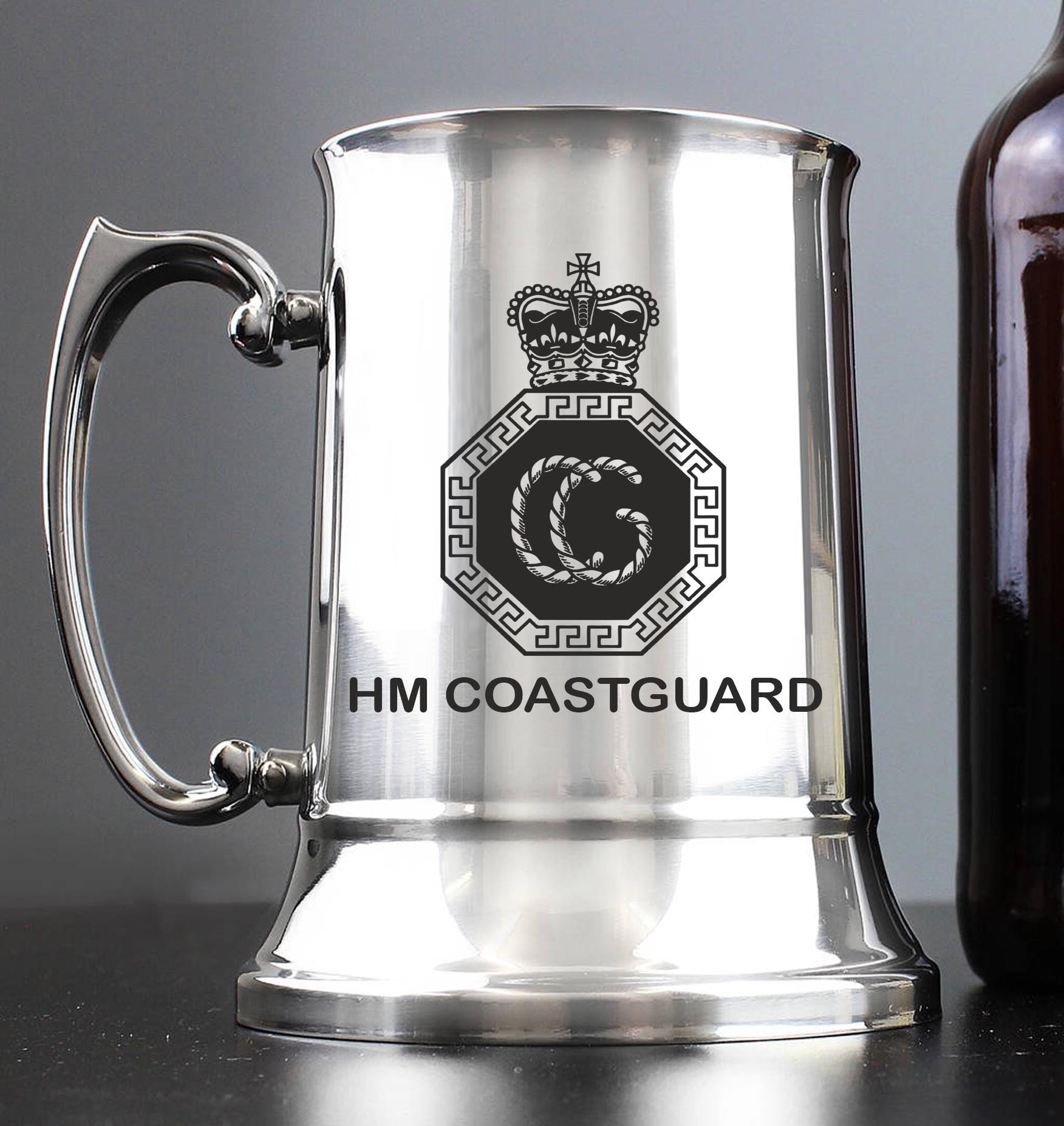 HM Coastguard / Engraved Stainless Steel Tankard | Personalised Gift For Him