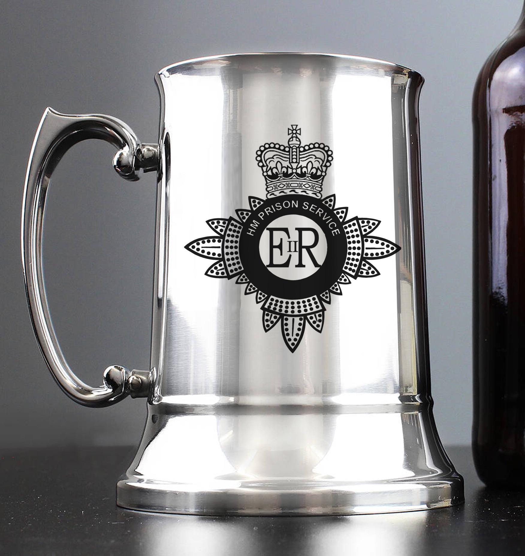 HM Prison Service / HMP / Engraved Stainless Steel Tankard | Personalised Gift For Him
