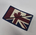 Canada / British Flag woven Badge Patch 50mm x 80mm union jack flag 1/2 half / full colour vintage style velcro Canadian
