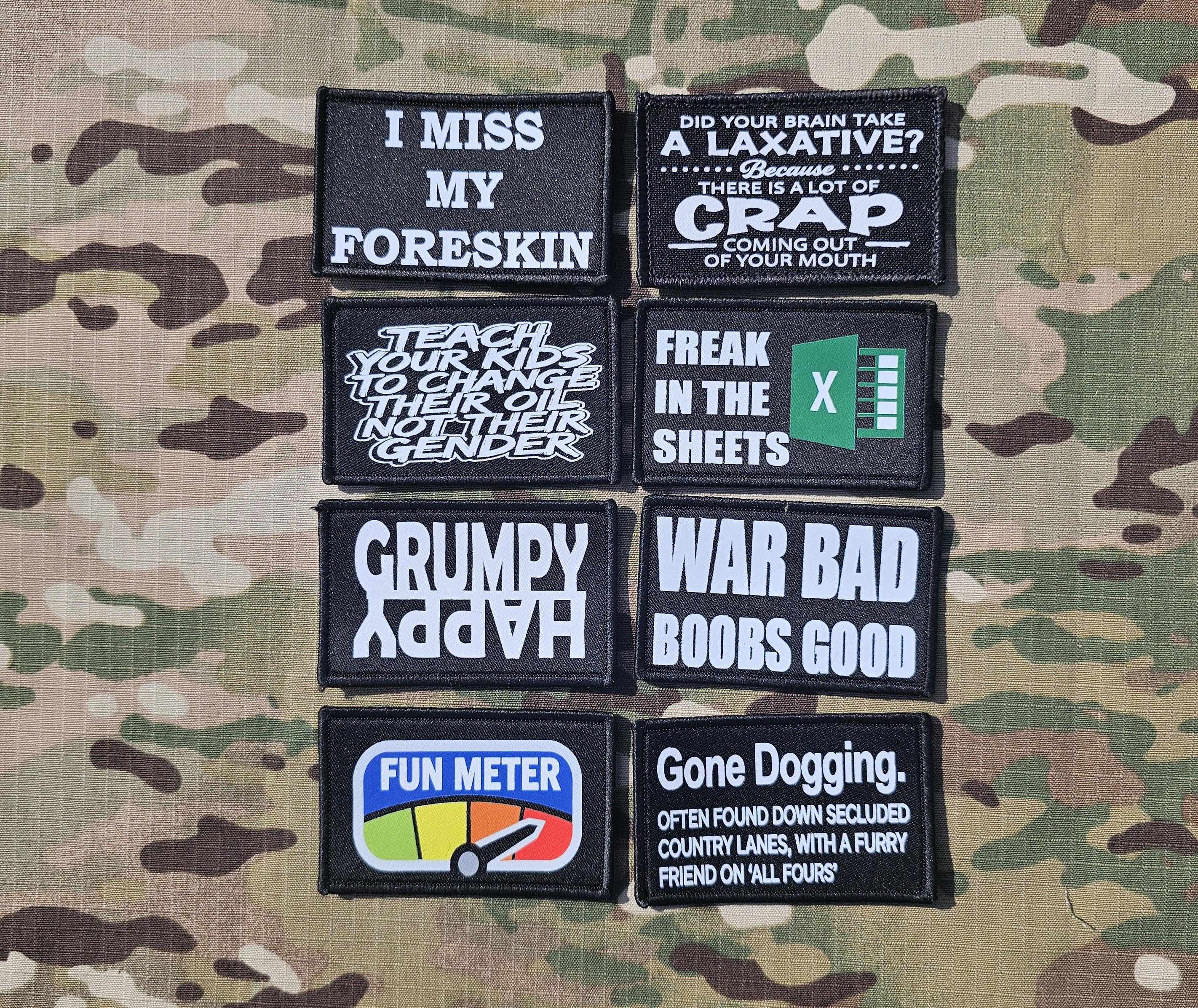 50mm x 80mm Morale Patch Badge -printed Design - tacti-cool - tactical - airsoft - Funny - joke