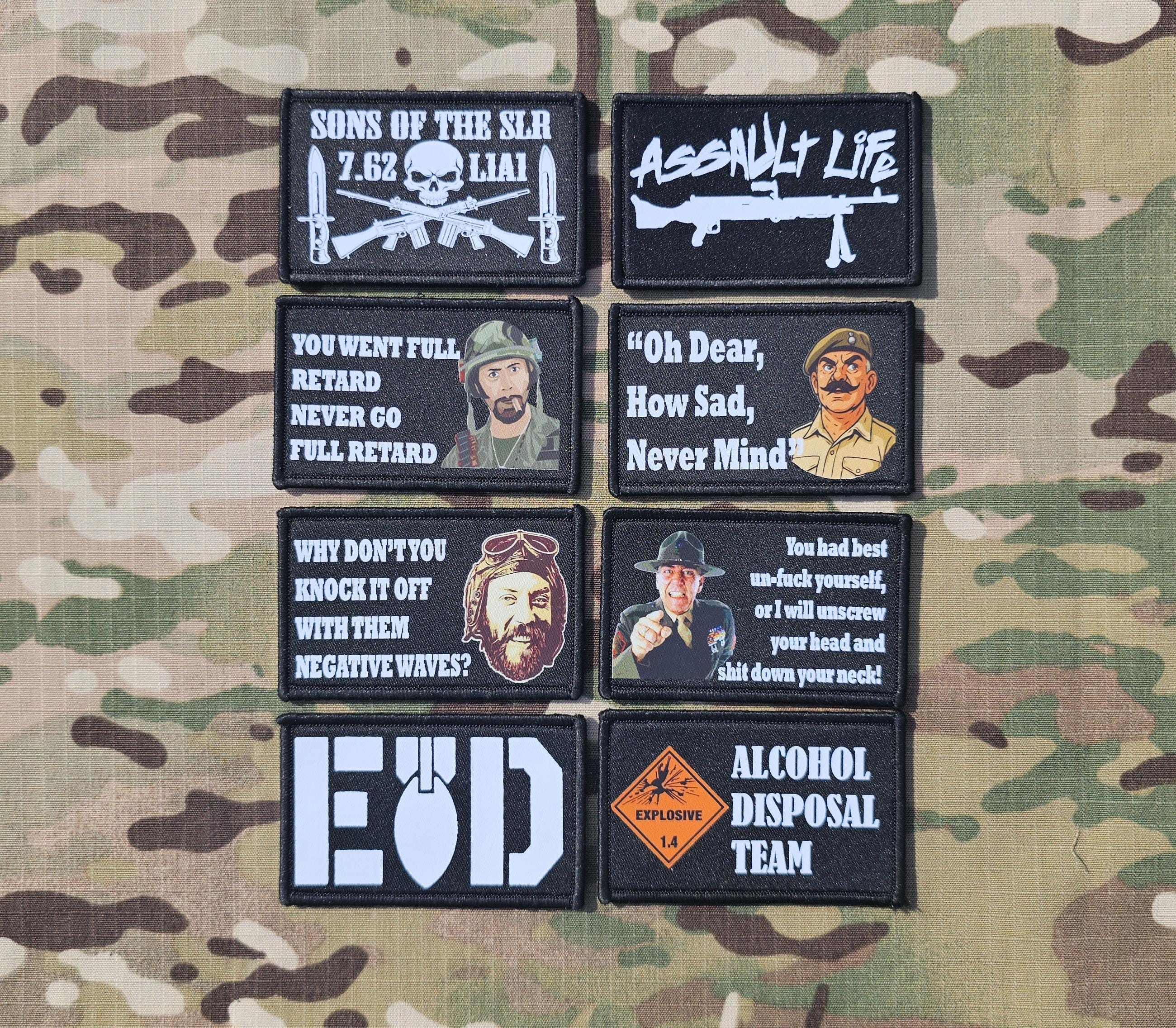 50mm x 80mm Morale Patch Badge -printed Design - tacti-cool - tactical - tv - film - quote - Funny - joke - war - army - classic