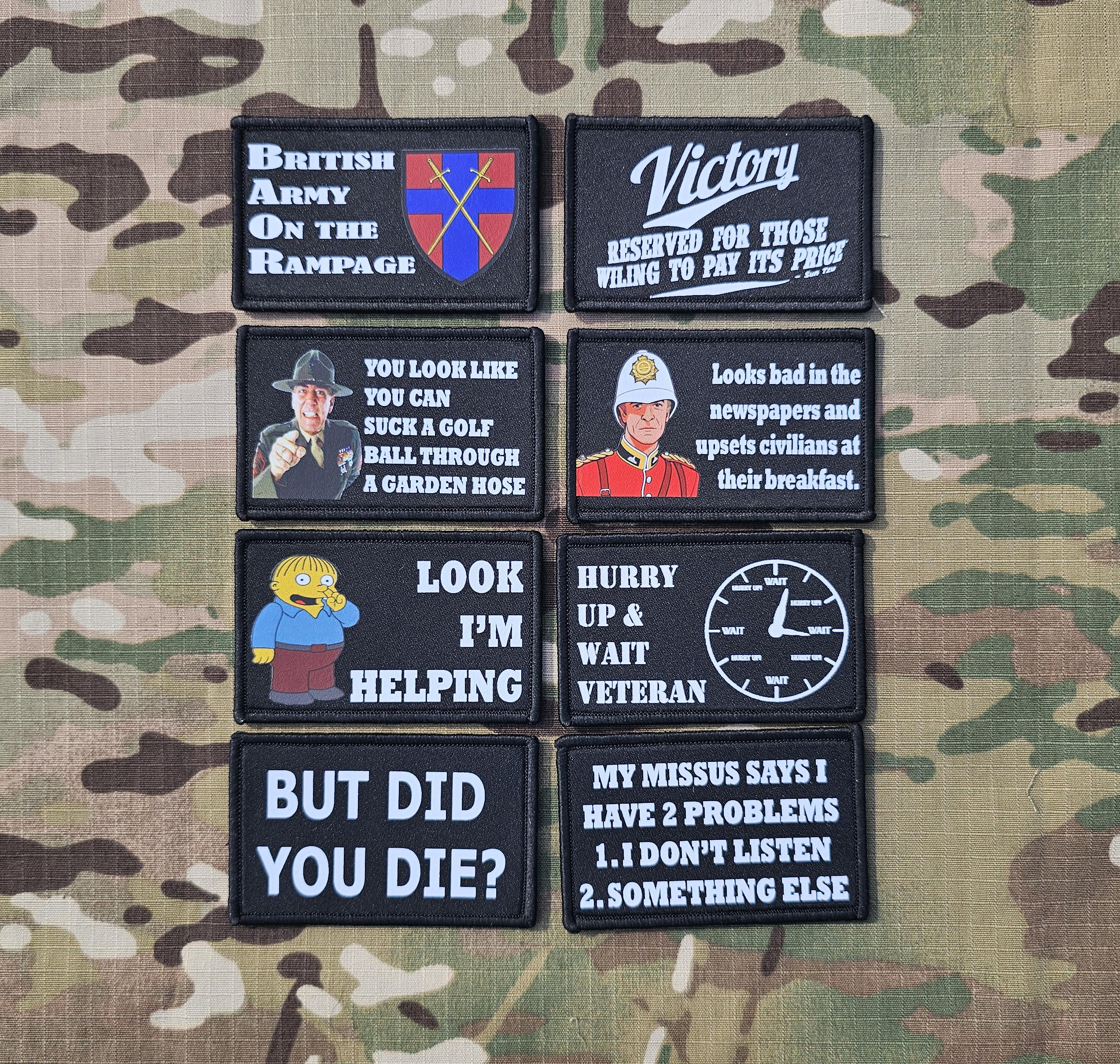 50mm x 80mm Morale Patch Badge -printed Design - tacti-cool - tactical - airsoft - Funny - joke - veteran - soldier - army