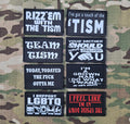 50mm x 80mm Morale Patch Badge - printed Design - laughing - tism - rizz em - Funny - joke - gift