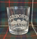 Airborne Wings – Hochwertiges Whiskyglas aus Kristallglas mit schwerem Schwertschliffmuster, 320 ml – Para/Fallschirmjäger