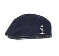 Royal Signals CIIIR - Beret & Cap badge deal - Dark Navy Blue Beret - Silk Lined, with leather band