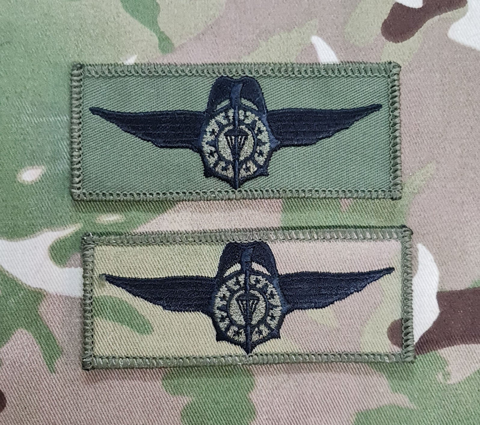 Europäisches Polizeibrevet, Qualifikationsflügel für Fallschirmspringer, Abzeichen/Aufnäher