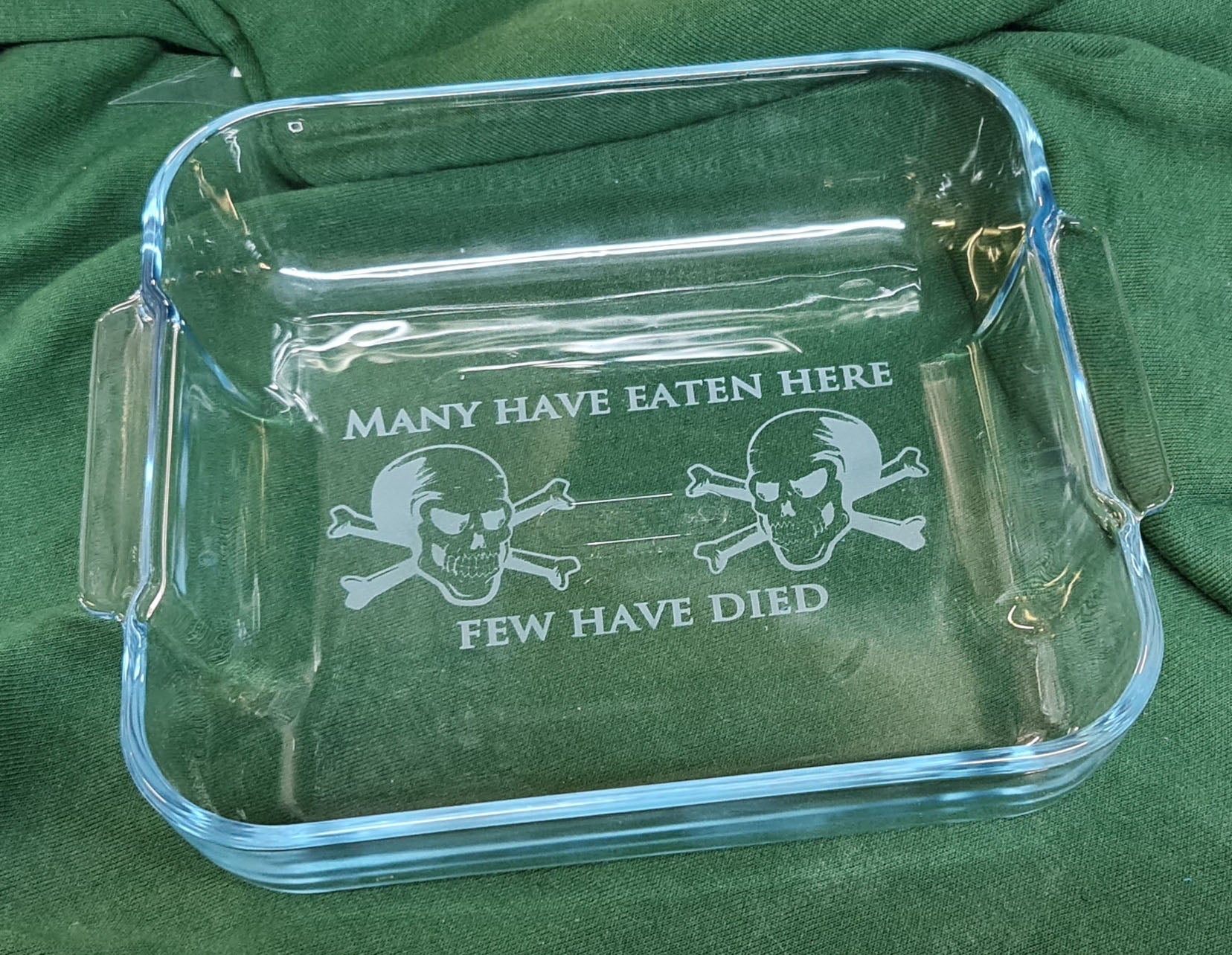Pyrex Auflaufform quadratisches Bräterglastablett - Kostenlose Gravur / Ihr Design