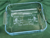Pyrex Auflaufform quadratisches Bräterglastablett - Kostenlose Gravur / Ihr Design