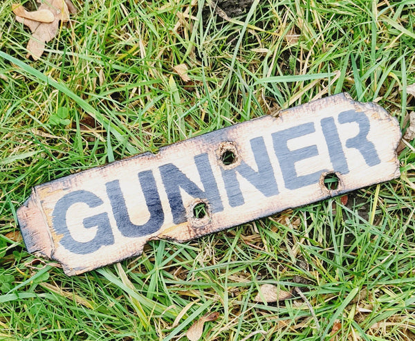 Gunner (RA) Royal Artillery Wooden Sign