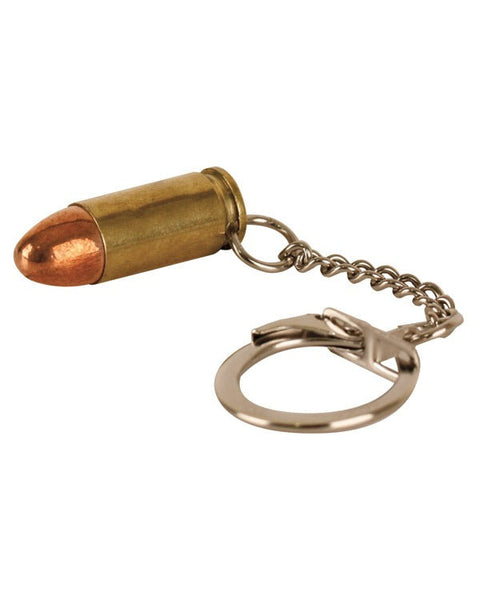 Engraved / Personalised Pistol 9mm Bullet Keyring