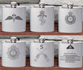 Gravierter/personalisierter Flachmann 6oz Poliertes Stahlfinish