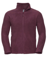 Bestickt - Outdoor-Fleece mit durchgehendem Reißverschluss