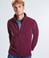 Bestickt - Outdoor-Fleece mit durchgehendem Reißverschluss