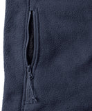 Bestickt - Outdoor-Fleece mit durchgehendem Reißverschluss
