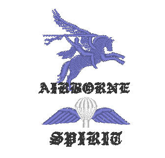 Airborne Spirit (Pegasus &amp; Airborne Wings) - Bestickt - Wähle dein Kleidungsstück