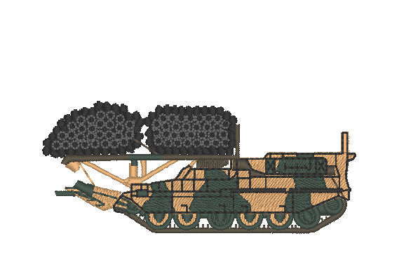 Gepanzertes Kampffahrzeug AFV Chieftain AVRE Panzerfahrzeug Royal Engineers Gesticktes Design - Wähle dein Kleidungsstück
