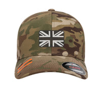 Embroidered Flexfit Yupong Cap Black & White Union Flag